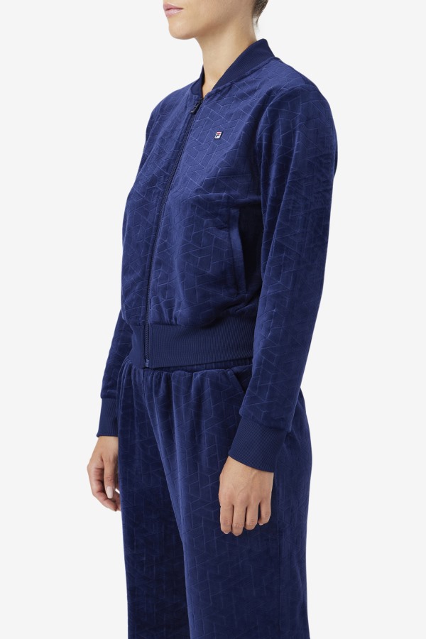 Zenaida Velour Track Jacket Navy Fila Outlets