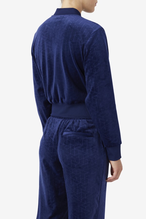 Zenaida Velour Track Jacket Navy Fila Outlets