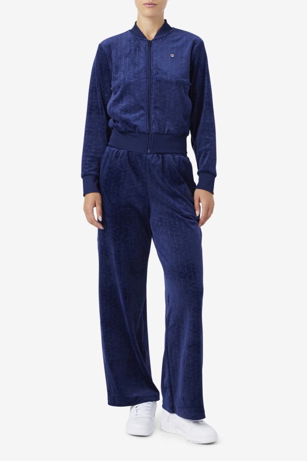 Zenaida Velour Track Jacket Navy Fila Outlets
