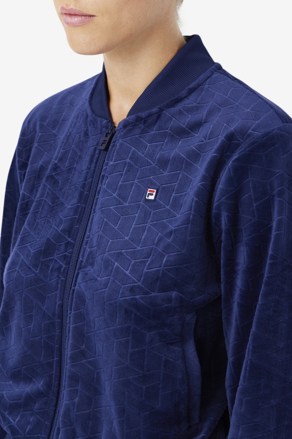 Zenaida Velour Track Jacket Navy Fila Outlets