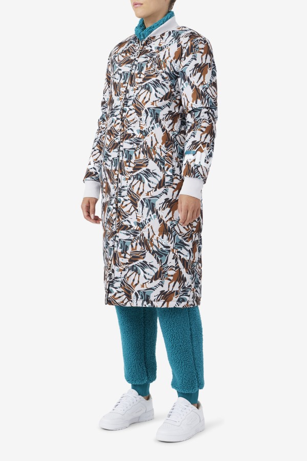 Fila Outlets Giraffe Print Paulana Giraffe Print Long Puffer Coat