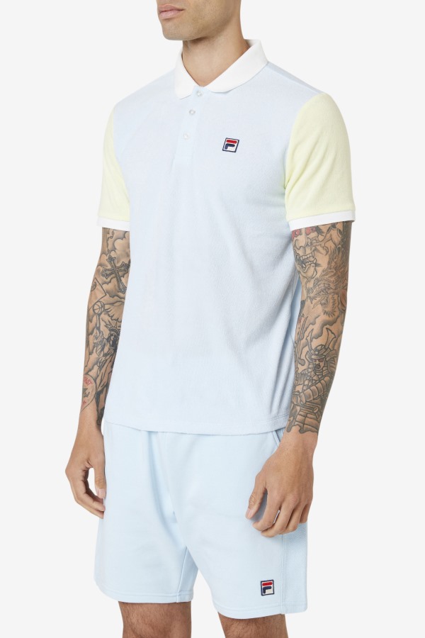 Fila Outlets Gramme Polo Blue/Tender Yellow/Marshmallow