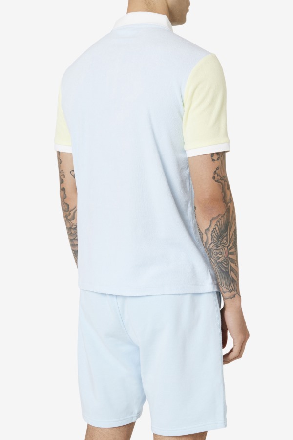 Fila Outlets Gramme Polo Blue/Tender Yellow/Marshmallow