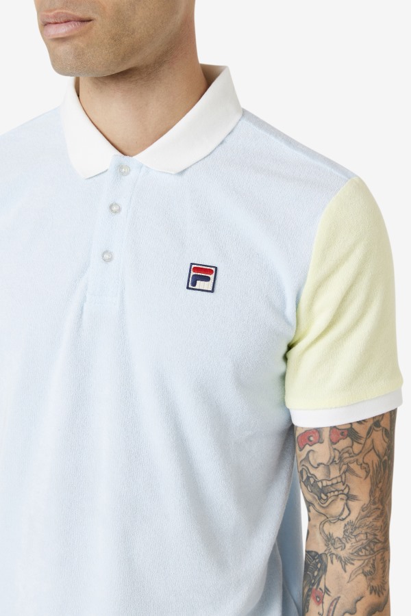 Fila Outlets Gramme Polo Blue/Tender Yellow/Marshmallow