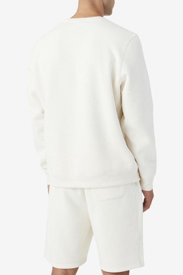 Kory Crewneck Sweatshsirt Fila Outlets Gardenia/Fiery Red