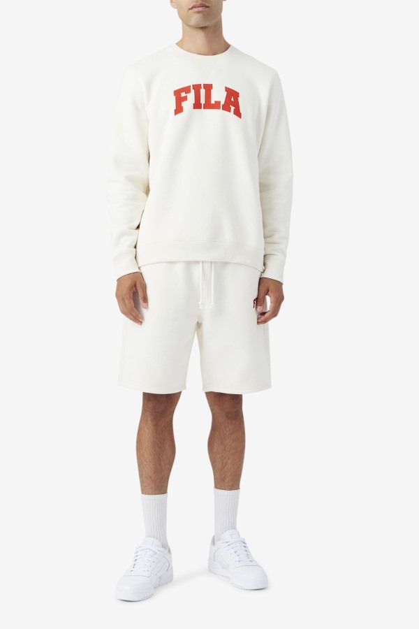 Kory Crewneck Sweatshsirt Fila Outlets Gardenia/Fiery Red