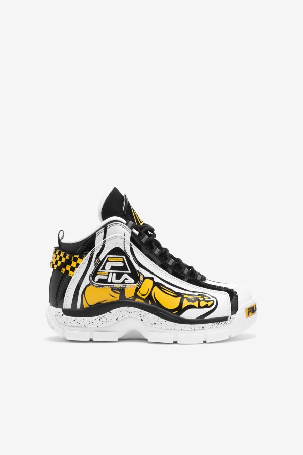 White/Black/Lemon Big Kids' Grant Hill 2 Racing Fila Outlets