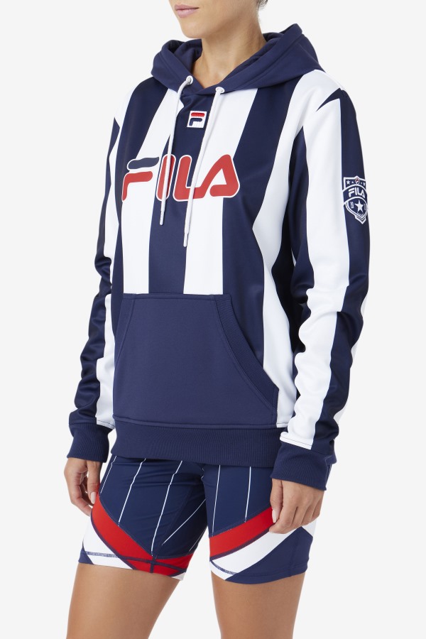 Navy/White Kimilah Hoodie Fila Outlets