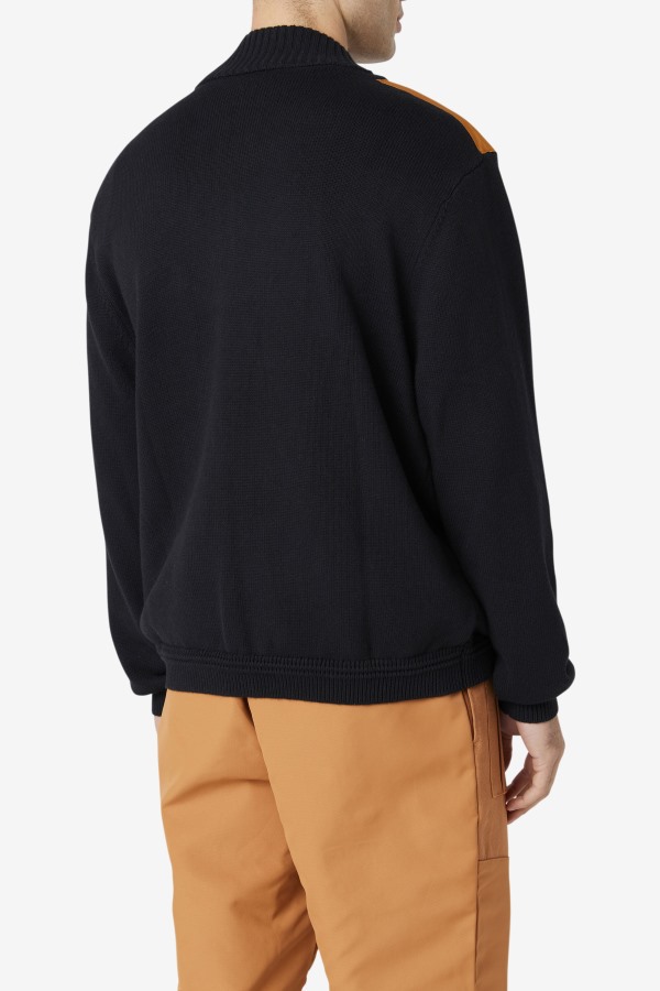 Black/Adobe Merkle 1/4 Zip Sweater Fila Outlets