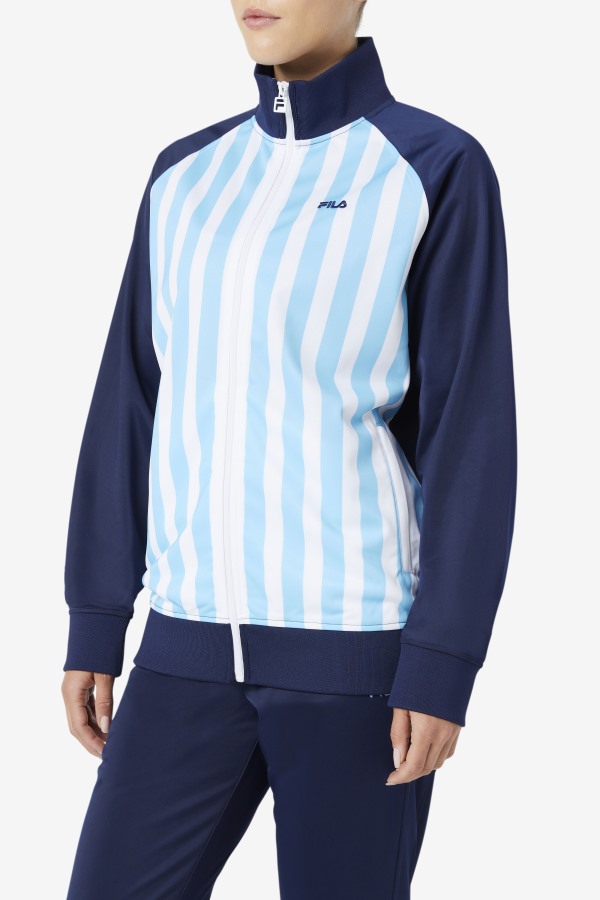 Navy/White/Baltic Sea Argentina Track Jacket Fila Outlets