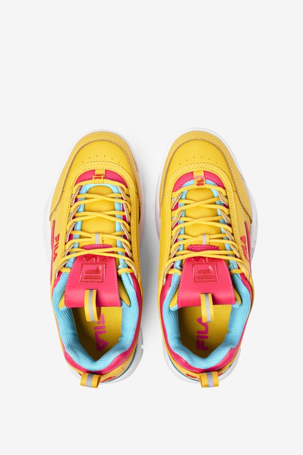 Fila Outlets Big Kids\' Disruptor 2 Premium Lemon/Diva Pink/Bluefish