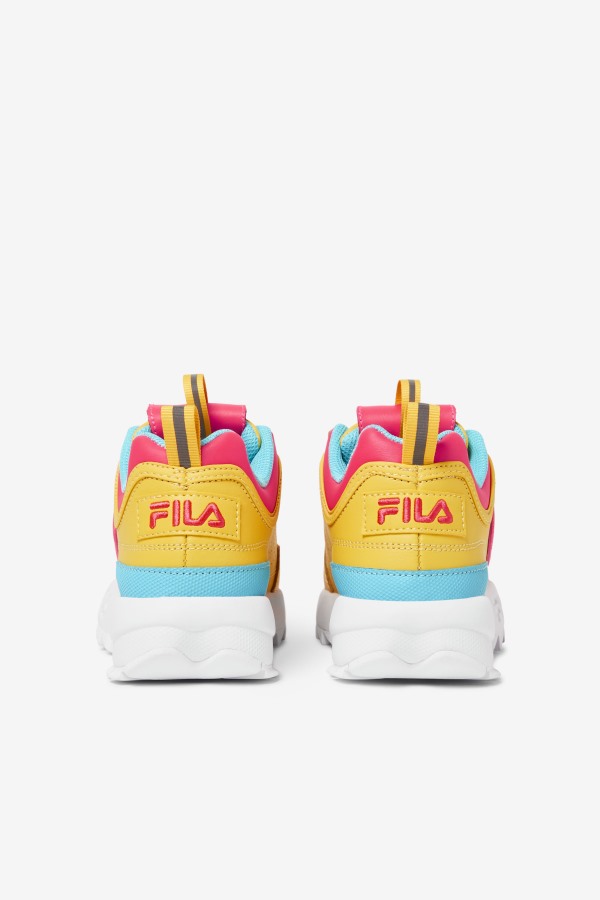 Fila Outlets Big Kids\' Disruptor 2 Premium Lemon/Diva Pink/Bluefish
