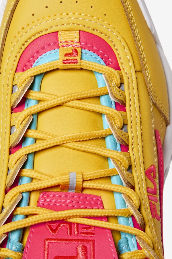 Fila Outlets Big Kids\' Disruptor 2 Premium Lemon/Diva Pink/Bluefish