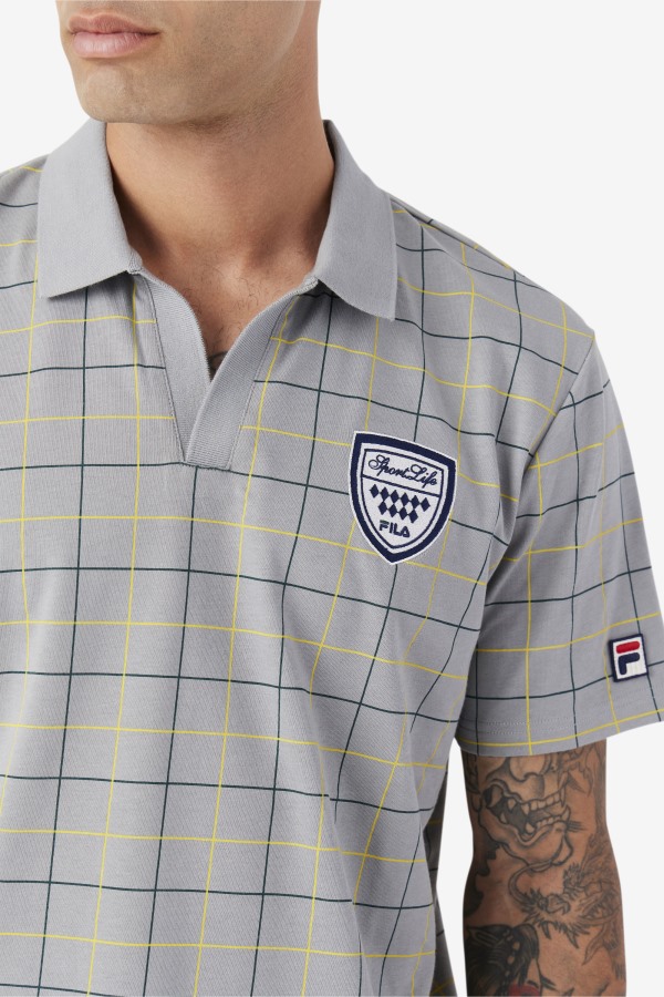 Fila Outlets Monument/Yellow/June Bug Mand Polo