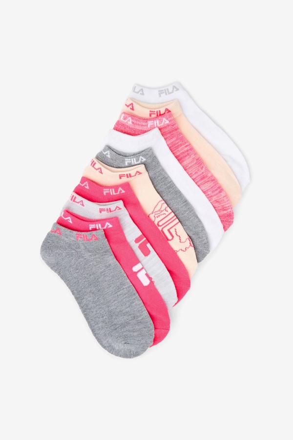 Fila Outlets Pink Girl's Floral No Show Sock 10-Pack