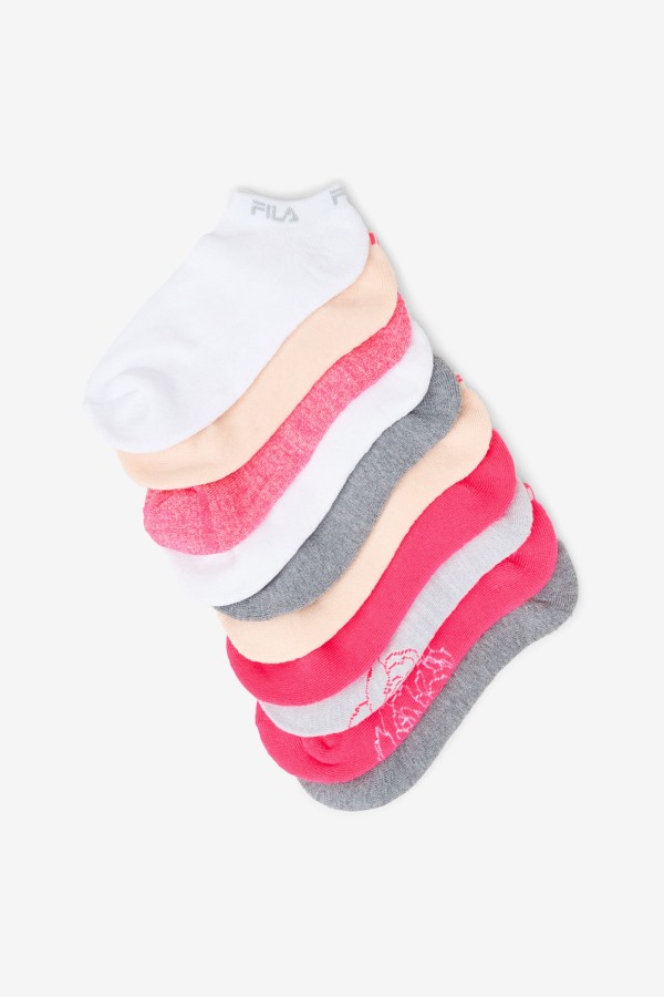 Fila Outlets Pink Girl\'s Floral No Show Sock 10-Pack