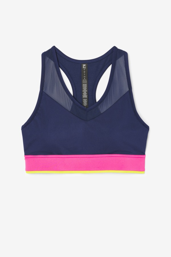 Uplift Racerback Bra Top Navy/Azalea/Sulphur Fila Outlets