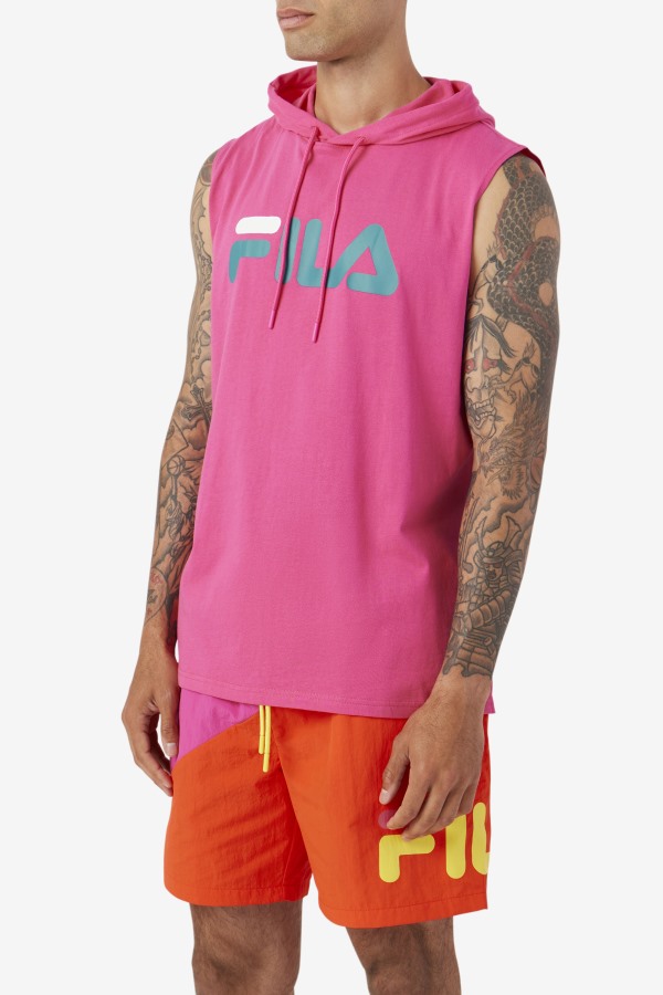 Zany Sleeveless Hoodie Purple/Yellow/Navy Fila Outlets