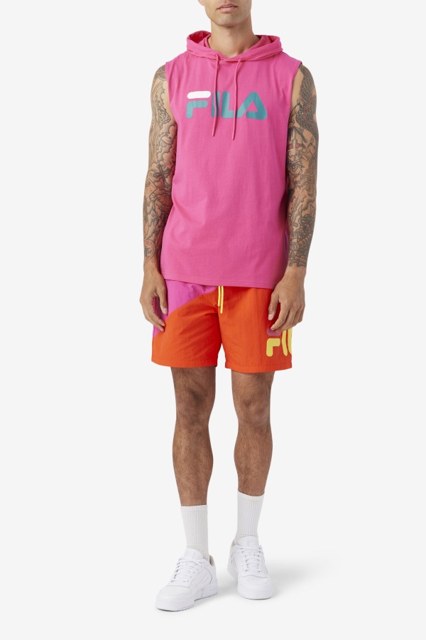 Zany Sleeveless Hoodie Purple/Yellow/Navy Fila Outlets
