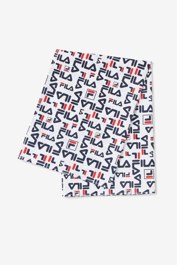 Repeating Logo Bandana Fila Outlets White Multi