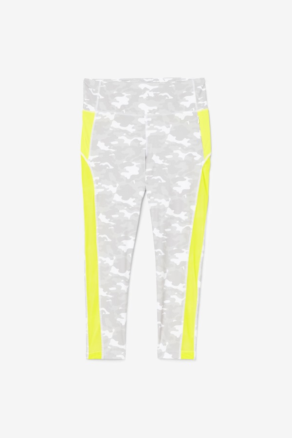 Fila Outlets White/Sulphur Forza Contrast 7/8 Leggings