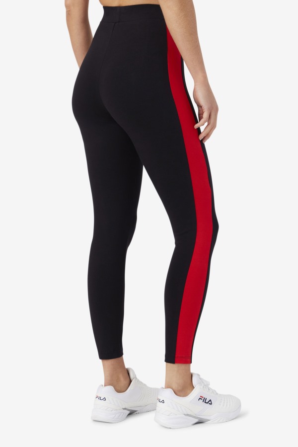 Fila Outlets Mercy Legging Black/Gardenia/Red