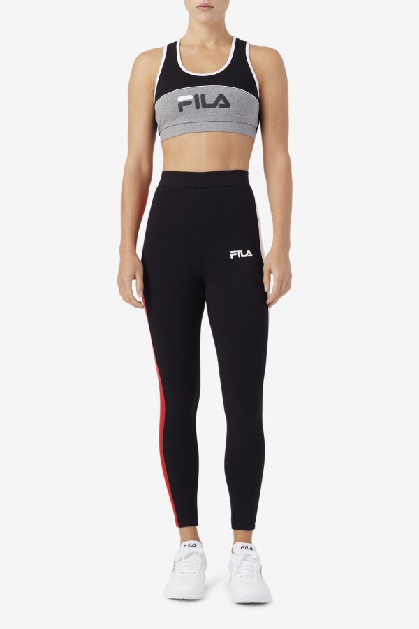 Fila Outlets Mercy Legging Black/Gardenia/Red