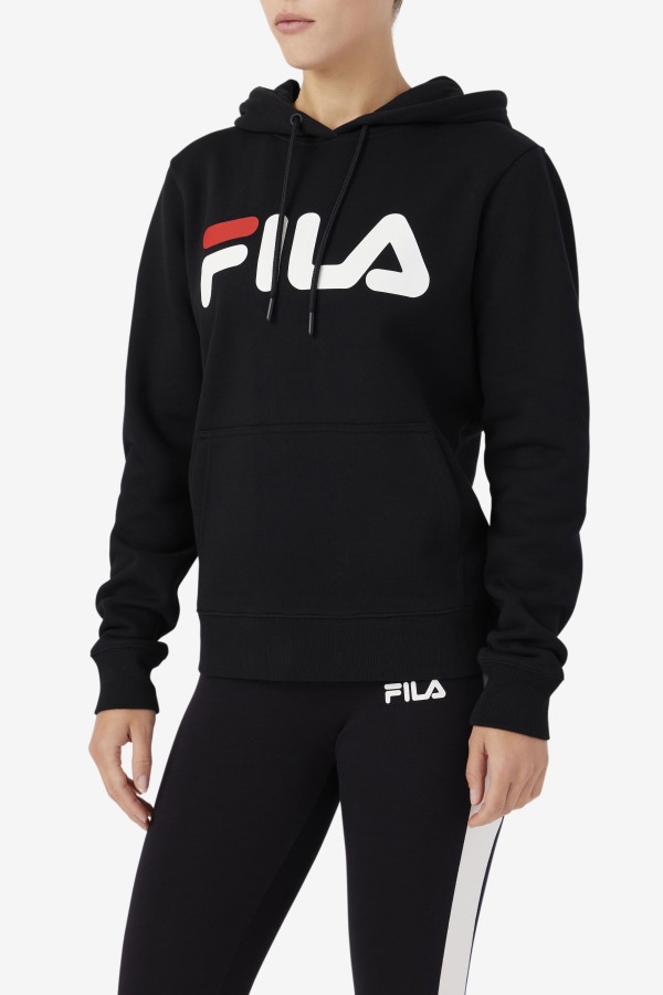 Lucy Hoodie Black/Gardenia/Red Fila Outlets