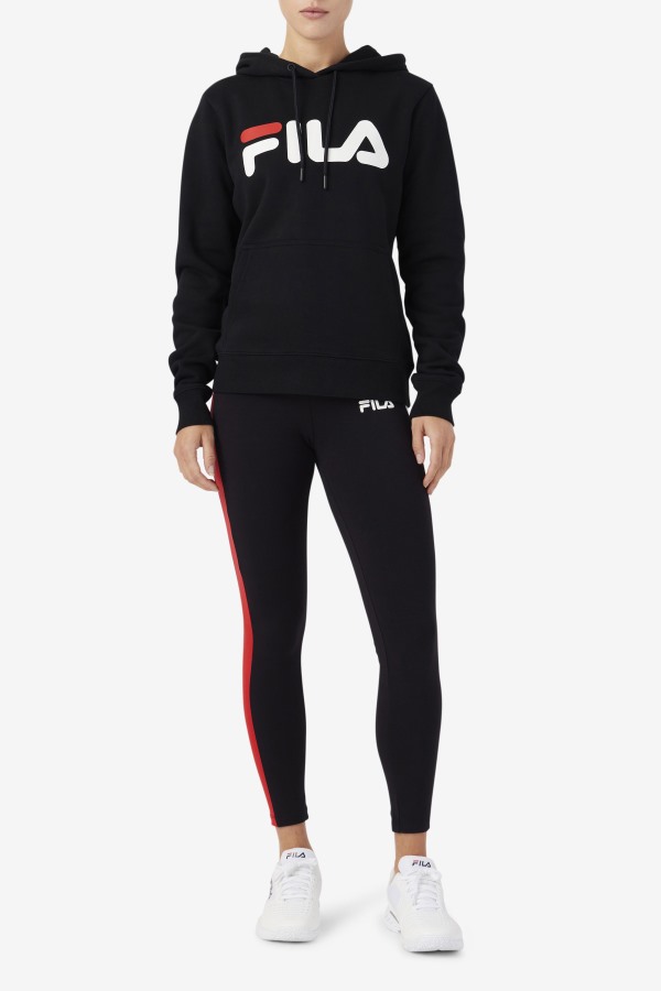 Lucy Hoodie Black/Gardenia/Red Fila Outlets