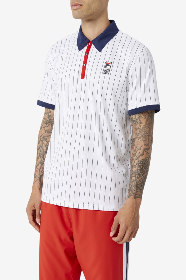 Fila Outlets White/Peacoat/Red Fila x The Museum BB1 Polo
