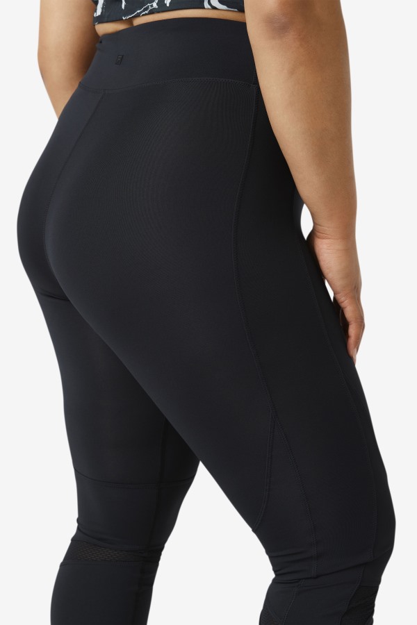 Black Forza Textured Long Legging Fila Outlets