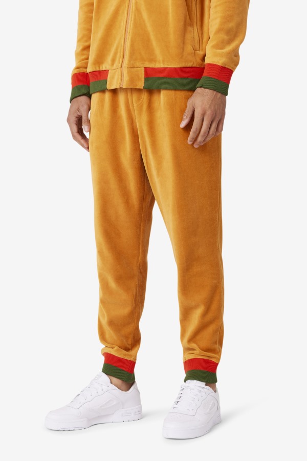 Desert Sun/Poppy/Douglas Fir Fila x Paterson Velour Pant Fila Outlets