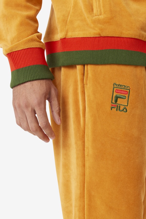 Desert Sun/Poppy/Douglas Fir Fila x Paterson Velour Pant Fila Outlets