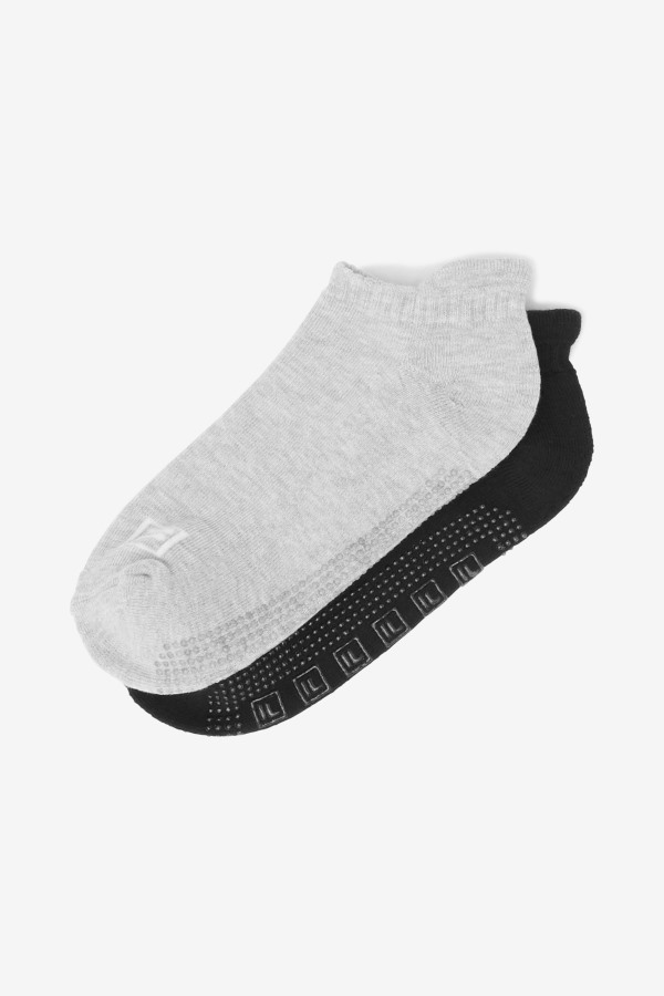 Fila Outlets Women\'s No Show Grip Sock 2-Pack Black Multi