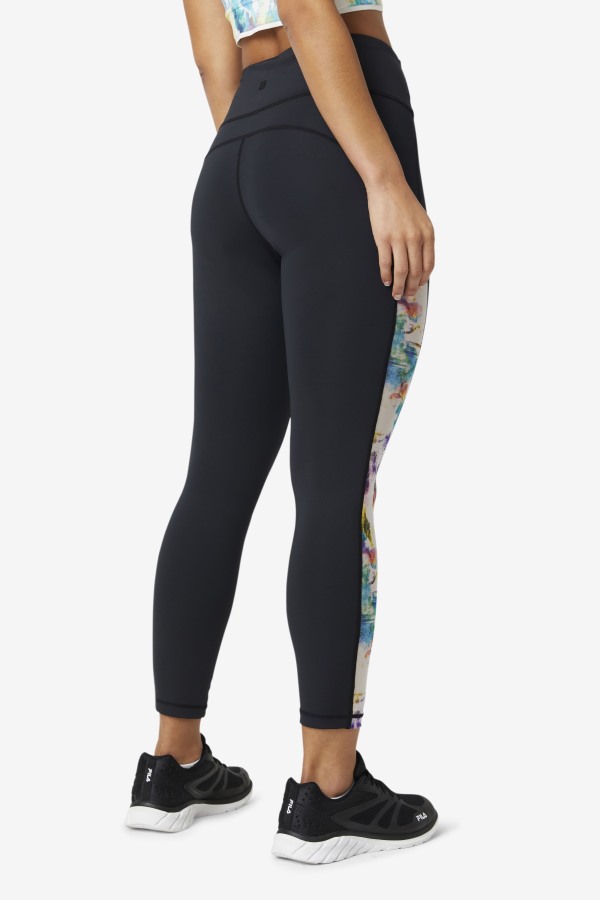Black/Tie Dye Fila Outlets Forza Contrast 7/8 Leggings