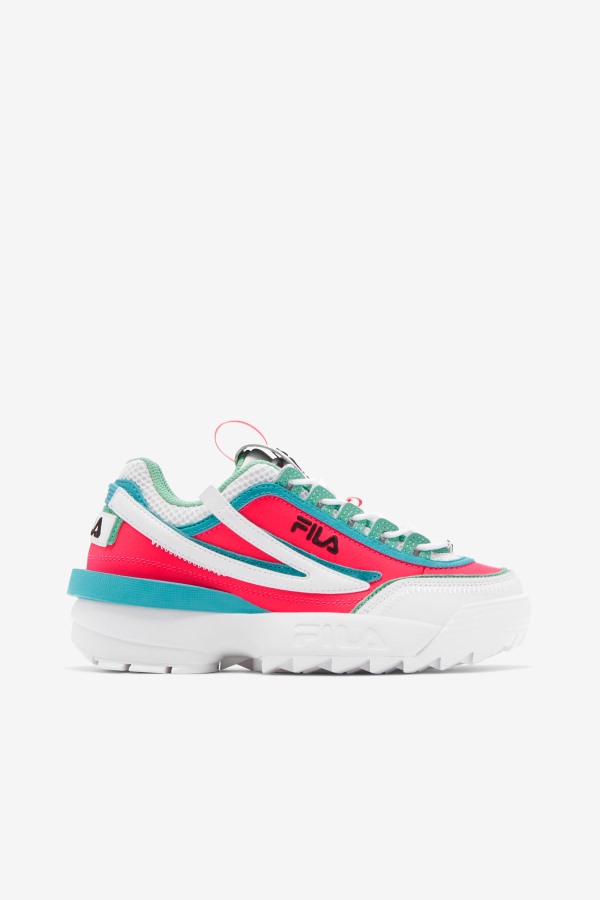 Women's Disruptor 2 Exp Fila Outlets White/Diva Pink/Blue