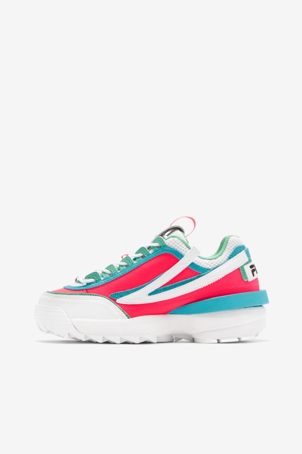 Women\'s Disruptor 2 Exp Fila Outlets White/Diva Pink/Blue