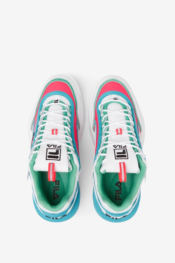 Women\'s Disruptor 2 Exp Fila Outlets White/Diva Pink/Blue