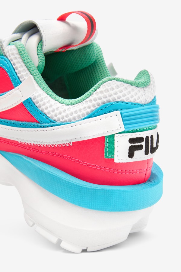 Women\'s Disruptor 2 Exp Fila Outlets White/Diva Pink/Blue
