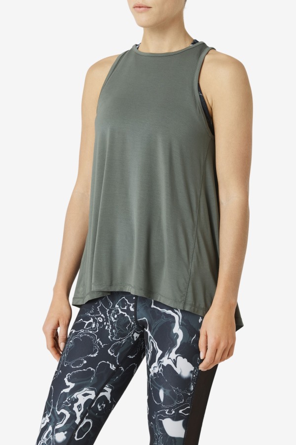 Fi-Lux Open Back Tank Top Thyme Fila Outlets