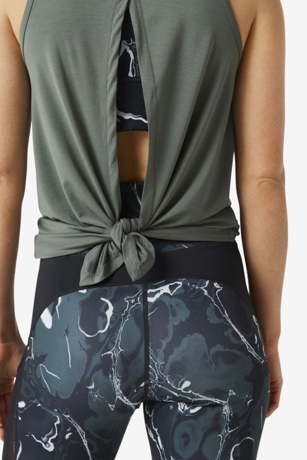 Fi-Lux Open Back Tank Top Thyme Fila Outlets