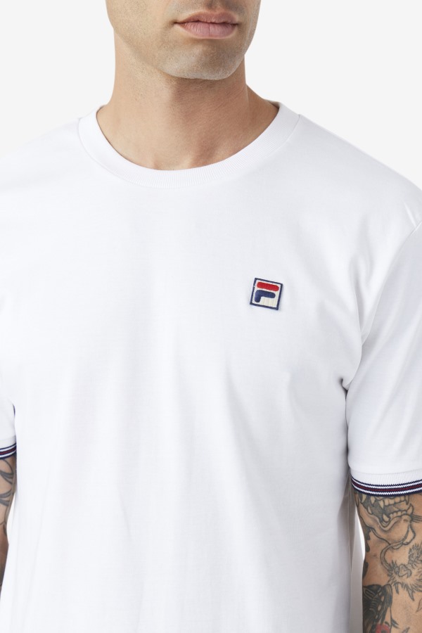 White Fila Outlets Caleb Crew