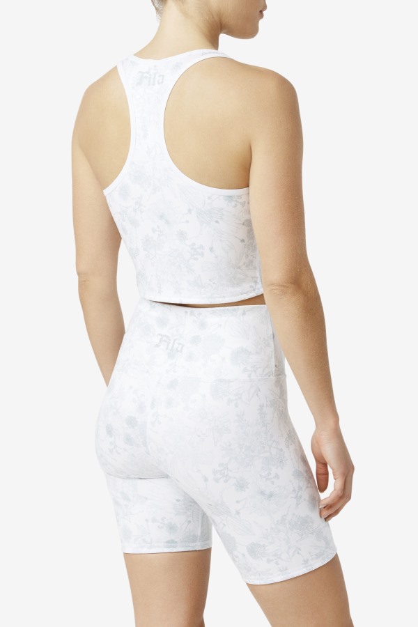 Zuri Reversible Crop Tank White Fila Outlets