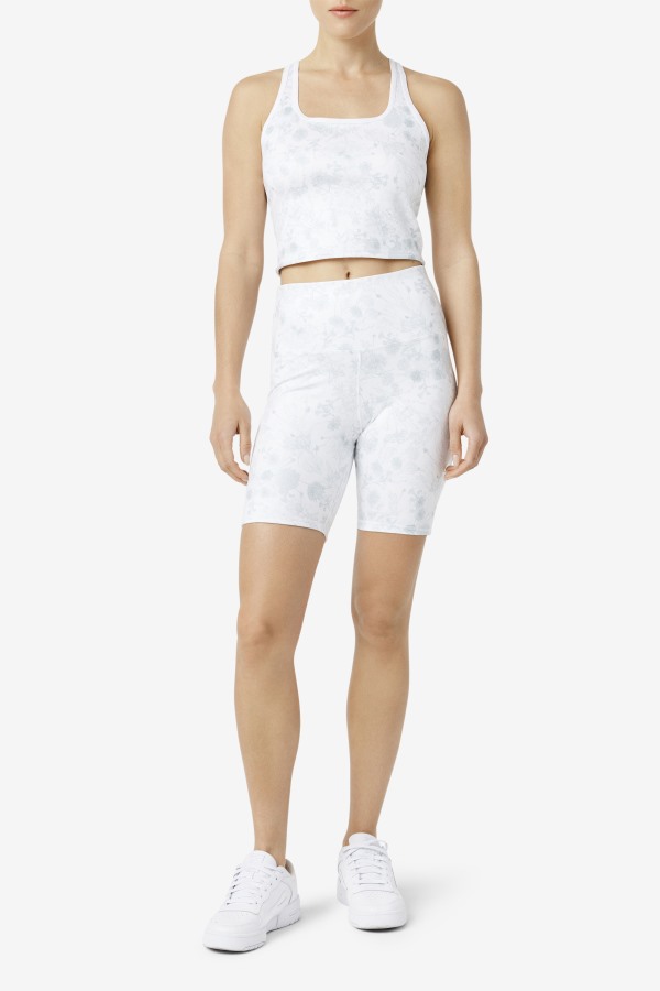 Zuri Reversible Crop Tank White Fila Outlets