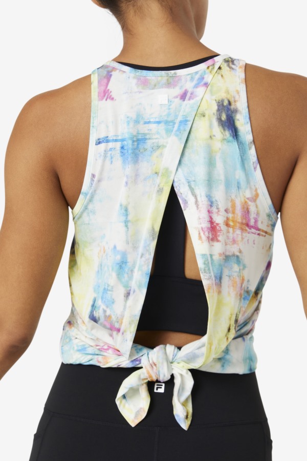 Tie Dye Fila Outlets Fi-Lux Open Back Tank Top