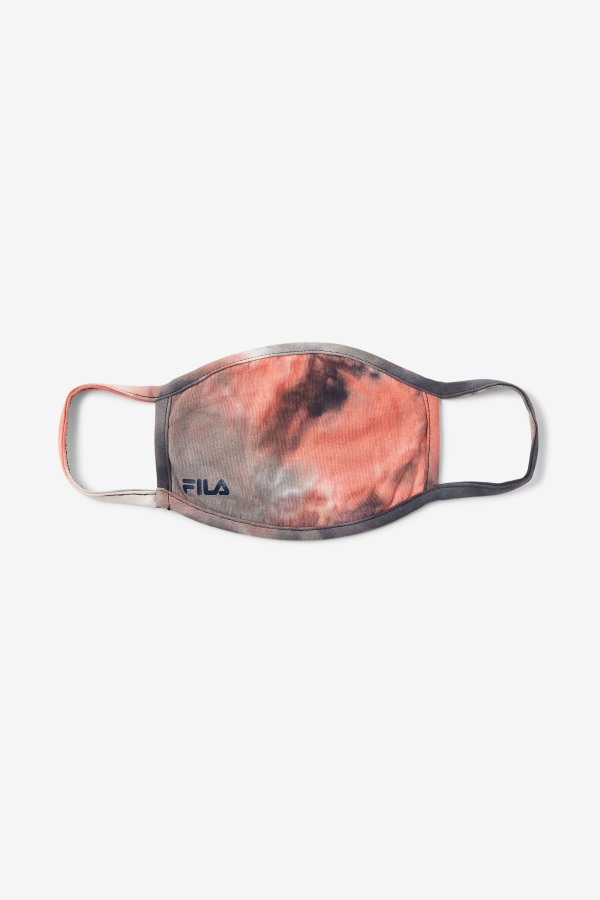 Red Tie Dye Cloth Face Mask Fila Outlets Red Tie Dye