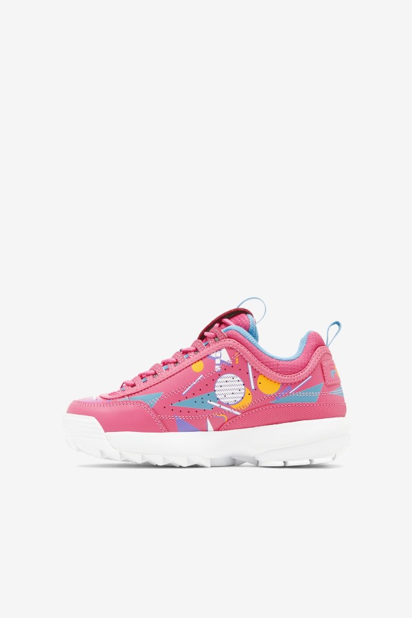 Big Kids\' Disruptor 2 Premium Fila Outlets Bubblegum/Blue/White