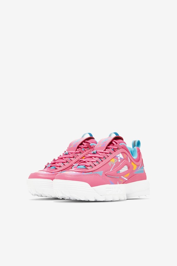 Big Kids\' Disruptor 2 Premium Fila Outlets Bubblegum/Blue/White