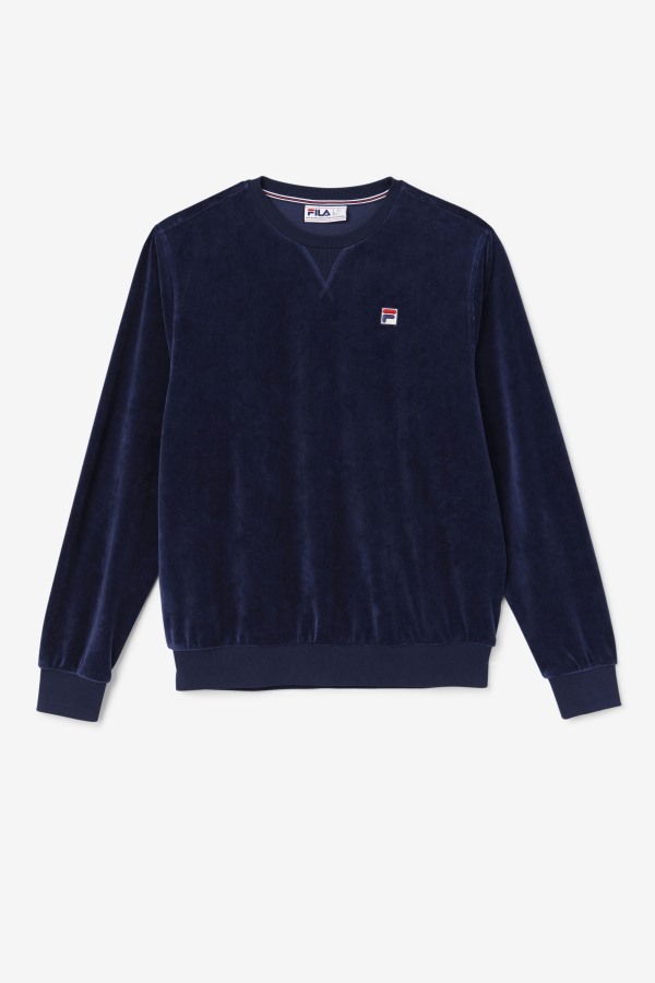 Fila Outlets Navy Earl Velour Crew