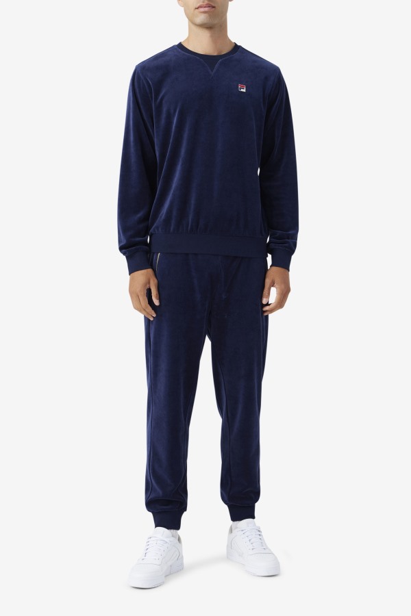 Fila Outlets Navy Earl Velour Crew